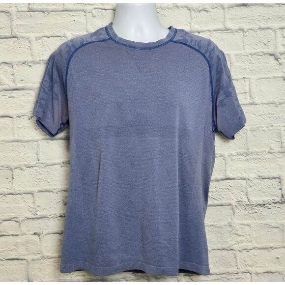 Lululemon Shirt Mens Size Large Blue Camo Metal Vent Tech Short Sleeve Tee - Picture 1 of 16